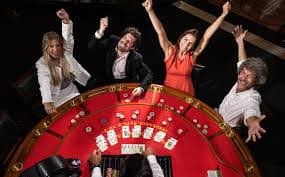 Live roulette wheel being spun in a professional studio